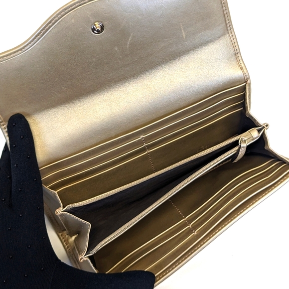 Gucci Canvas & Leather Sukey Continental Long Wallet Vintage Host Pick Authentic - Picture 9 of 15